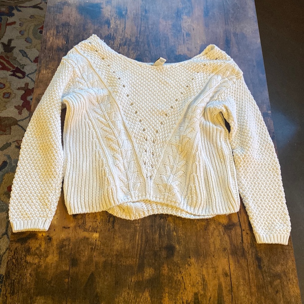 Cream colored crop sweater!